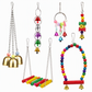 ⏳Limited-time 50% off⏰Parrot Toy Set with Swing Perch and Chewing Toys for Bird Cage Decoration and Boredom Relief🦜🪀