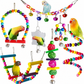 ⏳Limited-time 50% off⏰Parrot Toy Set with Swing Perch and Chewing Toys for Bird Cage Decoration and Boredom Relief🦜🪀