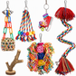 ⏳Limited-time 50% off⏰Parrot Toy Set with Swing Perch and Chewing Toys for Bird Cage Decoration and Boredom Relief🦜🪀