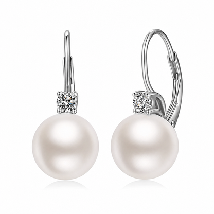 ⏳Limited-time 50% off⏰Elegant Faux Pearl and Cubic Zirconia Drop Earrings🤍👂