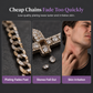 ⏳Limited-time 50% off⏰Hip Hop Double Layer Baguette Rhinestone Cross Brass with Figaro Chain✝️💎📿