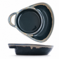 Retro Embossed Ceramic Divided Baking & Serving Dish | Single Handle, Oven & Dishwasher Safe for Meals, Dips & Holiday Gatherings