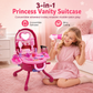 👑 50% Off Now ✨ 3-in-1 Princess Vanity Suitcase — 30 Makeup Toys & Rolling Trolley 🧳