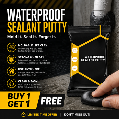 ⏳Time-Limited Special⏰Waterproof Sealant Putty – Easy-to-Mold Filler for Pipe Openings & Wall Gaps